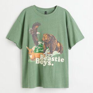H&M Beastie Boys Green T-Shirt Size S